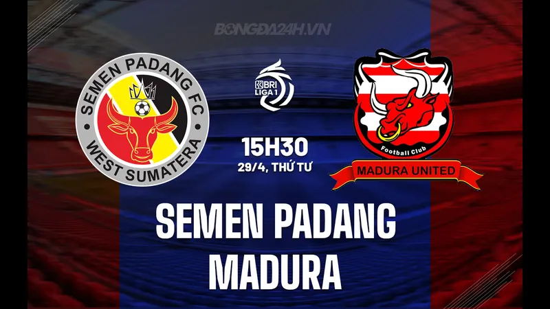 Cầu thủ Semen Padang và Madura United tranh chấp bóng trên sân - Lịch sử đối